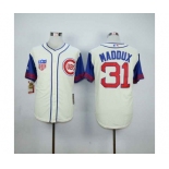 mlb jerseys chicago cubs #31 maddux white[2015 new]