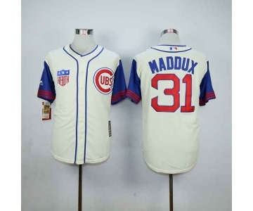 mlb jerseys chicago cubs #31 maddux white[2015 new]