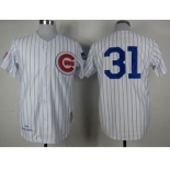 mlb jerseys chicago cubs #31 maddux white(blue strip)[1969 m&n]