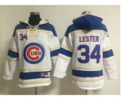 mlb jerseys chicago cubs #34 lester blue-white[pullover hooded sweatshirt][lester]