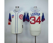 mlb jerseys chicago cubs #34 lester white[2015 new][lester]