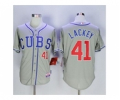 mlb jerseys chicago cubs #41 john lackey grey[lackey]