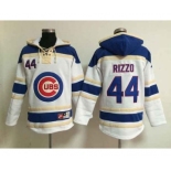 mlb jerseys chicago cubs #44 rizzo blue-white[pullover hooded sweatshirt]