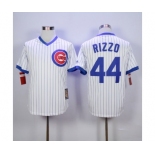 mlb jerseys chicago cubs #44 rizzo white[grey strip][m&n]