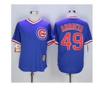 mlb jerseys chicago cubs #49 arrieta blue[m&n]