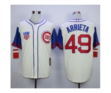 mlb jerseys chicago cubs #49 arrieta white[2015 new]