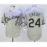 Chicago White Sox #24 Joe Crede Grey 2005 World Series Stitched Baseball Jersey[Crede]