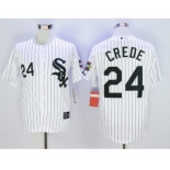 Chicago White Sox #24 Joe Crede White 2005 World Series Stitched Baseball Jersey[Crede]