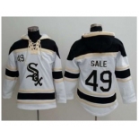 Chicago White Sox #49 Chris Sale White Sawyer Hooded Sweatshirt Baseball Hoodie