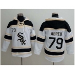 Chicago White Sox #79 Jose Abreu White Sawyer Hooded Sweatshirt Baseball Hoodie