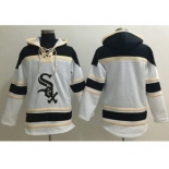 Chicago White Sox Blank White Sawyer Hooded Sweatshirt Baseball Hoodie