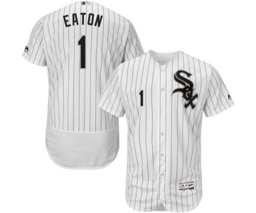 Men Chicago White Sox #1 Adam Eaton Majestic White Flexbase Authentic Collection Player Jersey