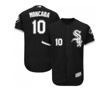 Men Chicago White Sox #10 Yoan Moncada Black Flexbase Authentic Collection Stitched MLB Jersey