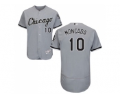 Men Chicago White Sox #10 Yoan Moncada Grey Flexbase Authentic Collection Stitched MLB Jersey