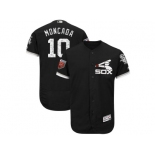 Men Chicago White Sox #10 Yoan Moncada Majestic Black 2018 Spring Training Flex Base Player Jersey