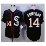 Men Chicago White Sox #14 Paul Konerko Black 2016 Official Cool Base Jersey