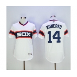 Men Chicago White Sox #14 Paul Konerko Majestic white Flexbase Authentic Cooperstown Player Jersey