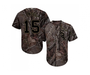 Men Chicago White Sox #15 Adam Engel Camo Realtree Collection Cool Base Stitched MLB Jerseys