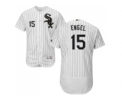 Men Chicago White Sox #15 Adam Engel White(Black Strip) Flexbase Authentic Collection Stitched MLB Jerseys