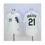 Men Chicago White Sox #21 Todd Frazier Majestic White Flexbase Authentic Collection Player Jersey