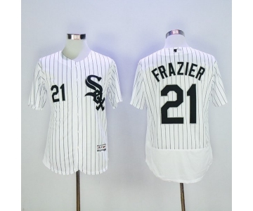 Men Chicago White Sox #21 Todd Frazier Majestic White Flexbase Authentic Collection Player Jersey