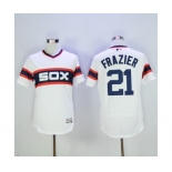 Men Chicago White Sox #21 Todd Frazier Majestic white Flexbase Authentic Cooperstown Player Jersey