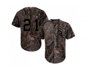 Men Chicago White Sox #21 Welington Castillo Camo Realtree Collection Cool Base Stitched MLB Jersey