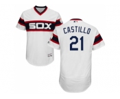 Men Chicago White Sox #21 Welington Castillo White Flexbase Authentic Collection Alternate Home Stitched MLB Jersey