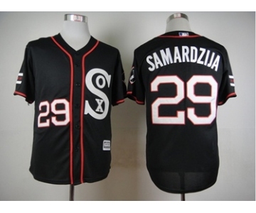 Men Chicago White Sox #29 Jeff Samardzija Black 2016 Official Cool Base Jersey