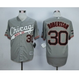 Men Chicago White Sox #30 David Robertson Gray 2016 Official Cool Base Jersey