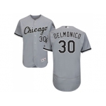 Men Chicago White Sox #30 Nicky Delmonico Grey Flexbase Authentic Collection Stitched MLB Jerseys