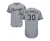 Men Chicago White Sox #30 Nicky Delmonico Grey Flexbase Authentic Collection Stitched MLB Jerseys