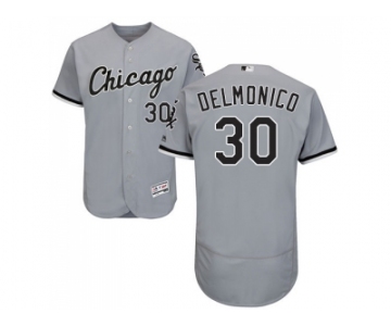 Men Chicago White Sox #30 Nicky Delmonico Grey Flexbase Authentic Collection Stitched MLB Jerseys