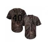 Men Chicago White Sox #40 Reynaldo Lopez Camo Realtree Collection Cool Base Stitched MLB Jerseys