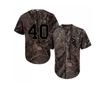 Men Chicago White Sox #40 Reynaldo Lopez Camo Realtree Collection Cool Base Stitched MLB Jerseys