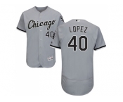 Men Chicago White Sox #40 Reynaldo Lopez Grey Flexbase Authentic Collection Stitched MLB Jerseys