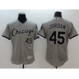 Men Chicago White Sox #45 Jordan Majestic Gray Flexbase Authentic Collection Player Jersey