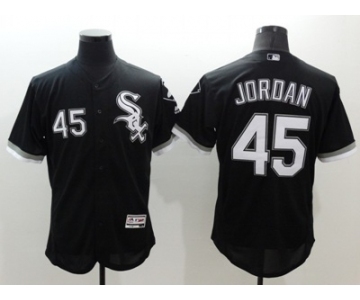 Men Chicago White Sox #45 Jordan Majestic black Flexbase Authentic Collection Player Jersey