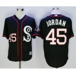 Men Chicago White Sox #45 Michael Jordan Black 2016 Official Cool Base Jersey