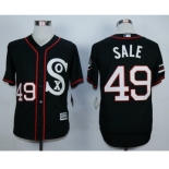 Men Chicago White Sox #49 Chris Sale Black 2016 Official Cool Base Jersey