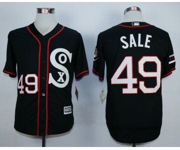 Men Chicago White Sox #49 Chris Sale Black 2016 Official Cool Base Jersey