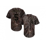 Men Chicago White Sox #5 Yolmer Sanchez Camo Realtree Collection Cool Base Stitched MLB Jerseys