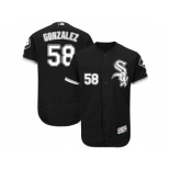 Men Chicago White Sox #58 Miguel Gonzalez Black Flexbase Authentic Collection Stitched MLB Jerseys