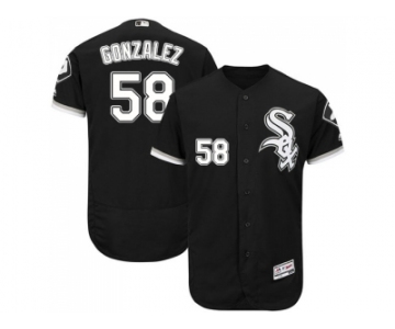 Men Chicago White Sox #58 Miguel Gonzalez Black Flexbase Authentic Collection Stitched MLB Jerseys