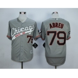 Men Chicago White Sox #79 Jose Abreu Gray 2016 Official Cool Base Jersey