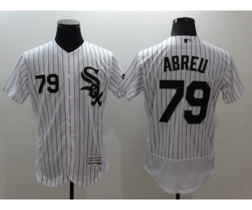 Men Chicago White Sox #79 Jose Abreu Majestic White Flexbase Authentic Collection Player Jersey