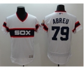 Men Chicago White Sox #79 Jose Abreu Majestic white Flexbase Authentic Collection Player Jersey