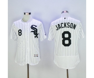 Men Chicago White Sox #8 Bo Jackson Majestic White Flexbase Authentic Collection Player Jersey