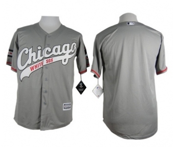 Men Chicago White Sox Blank Gray 2016 Official Cool Base Jersey