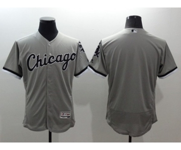 Men Chicago White Sox Blank Majestic Gray Flexbase Authentic Collection Jersey